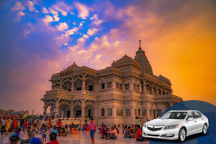 Taj Mahal, Agra Fort, Mathura Vrindavan Tour By Car